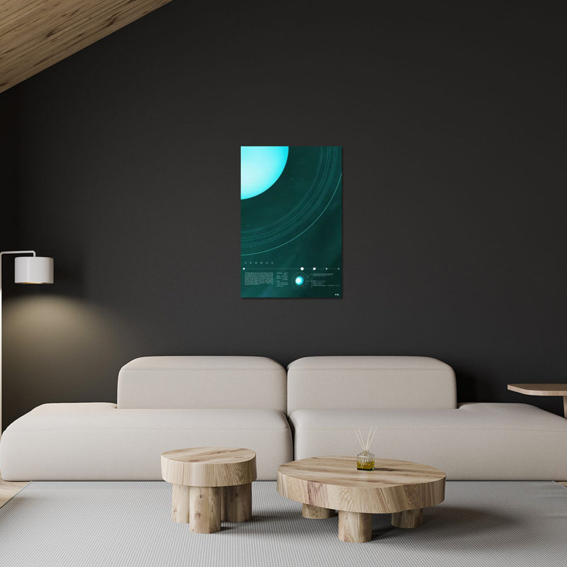 Uranus par 2046 Design - Impression sans cadre, H 24 po x l 16 po x P 0,25 po