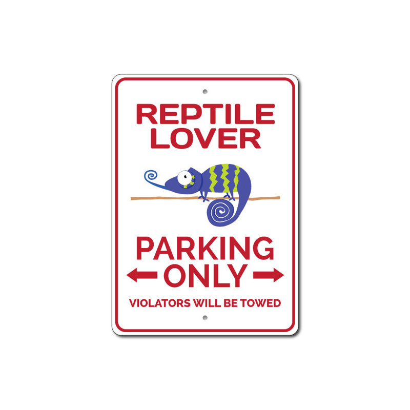 Enseigne de reptile, H 10 po x l 14 po x P 0,04 po