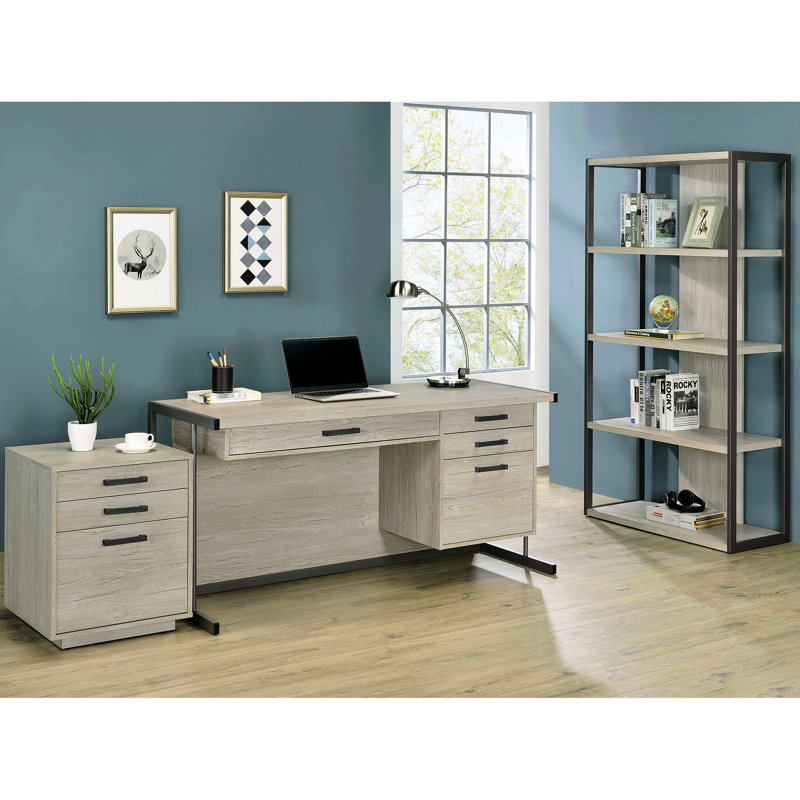 Bibliothèque en bois blanc blanchi à 4 tablettes | Idée de cadeau