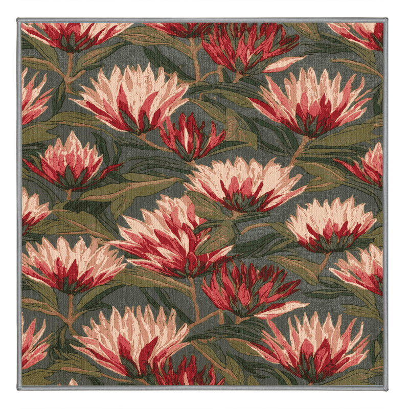  Tapis lavable hawaïen Protea, Carré 4 pi