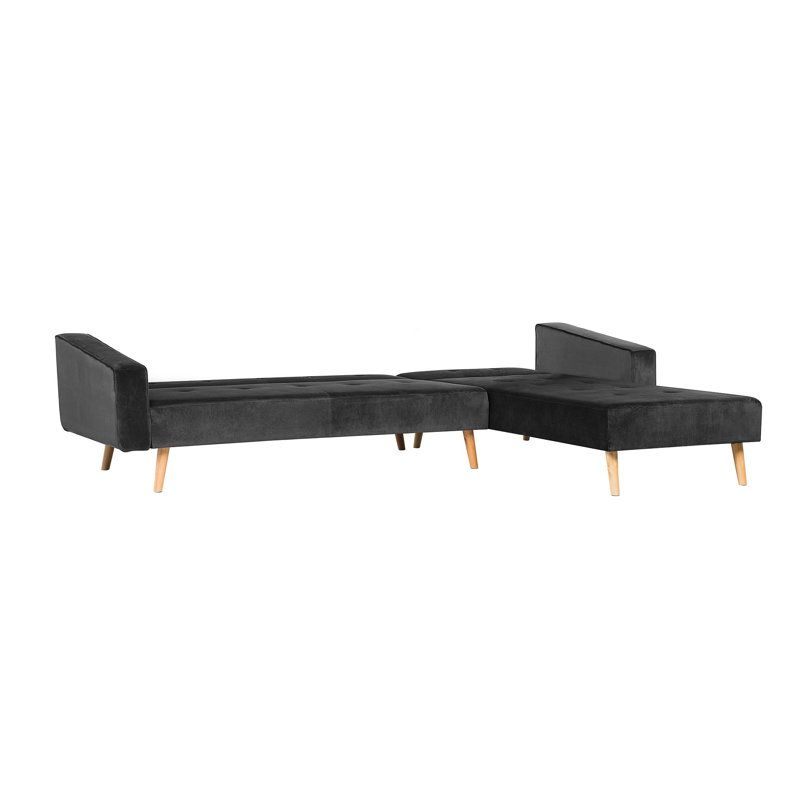 Lukas 4 Seater Sofa Bed, Black