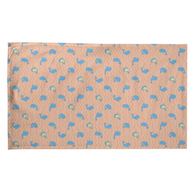 Serviette de thé à motif baleines