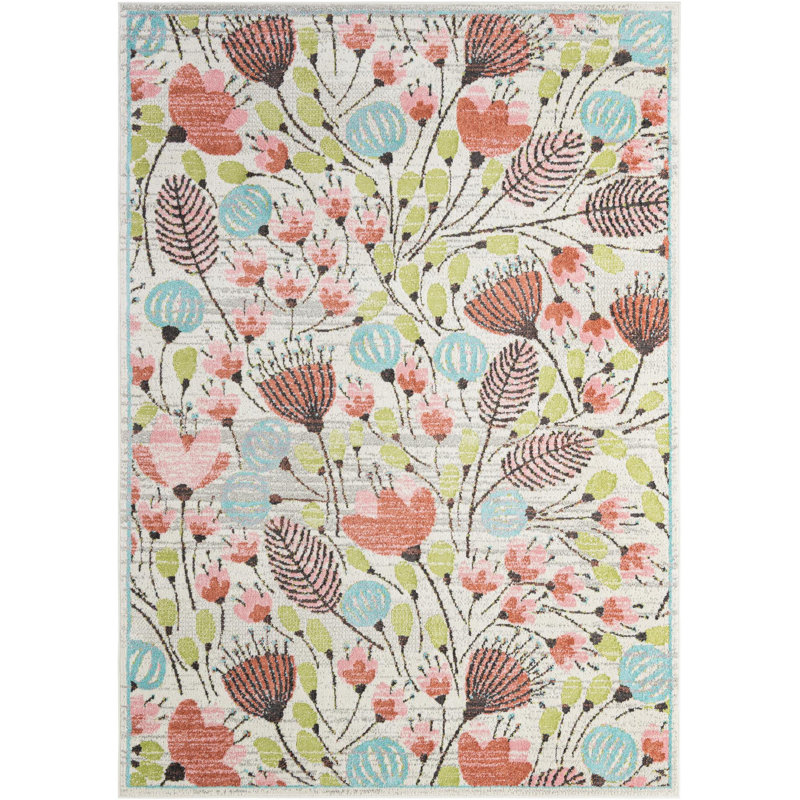 Whimsy Kids Wildflowers Rug, Rectangle 7'1" x 10' 