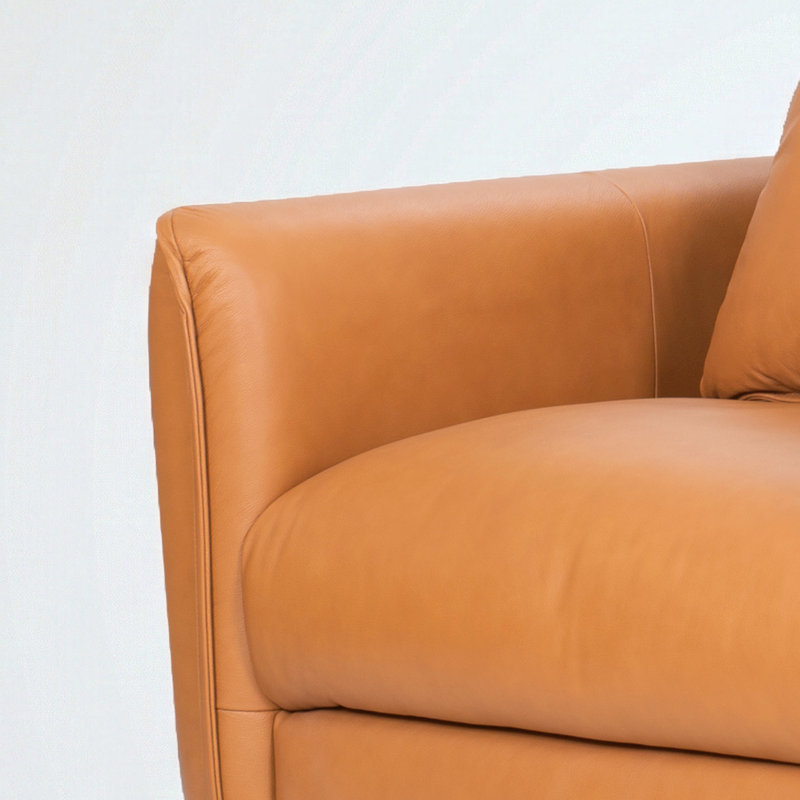 Fauteuil en cuir véritable Fessler