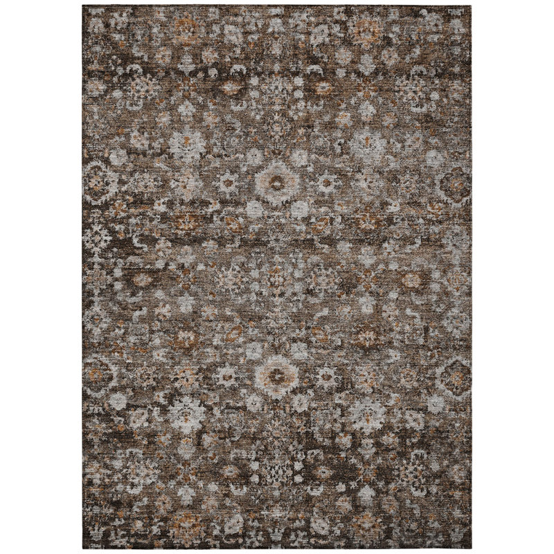 Tapis oriental lavable d'intérieur taupe 9 'X 12'