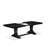 9-piece Modern Dining Table Set consists of a Dining Table and 8 Brown Textured Polyester Fabric Dinner Chairs with High Back - Sand Blasting Black Finish-324702011-324702010-310876437