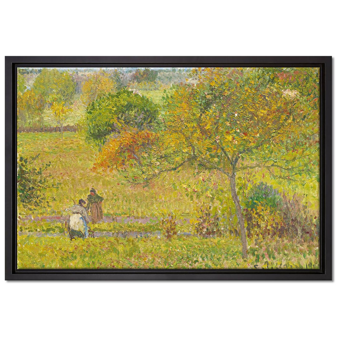 Gerahmtes Leinwandbild Automne À Eragny von Camille Pissarro