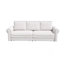 Canapé Chesterfield, canapé-lit gigogne de 93,7 po, canapé-lit convertible en velours 3 en 1 avec garniture cloutée et accoudoirs roulés, canapé-lit multifonctionnel pour le salon, la chambre à coucher, beige / blanc