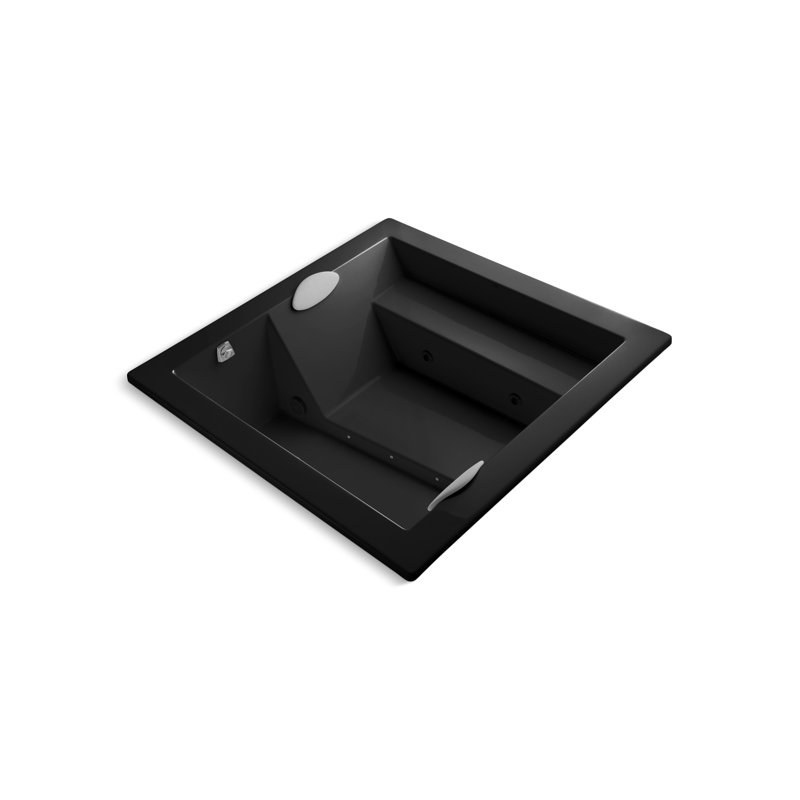 Consonance® 72" x 72" Drop-in Whirlpool, Black Black