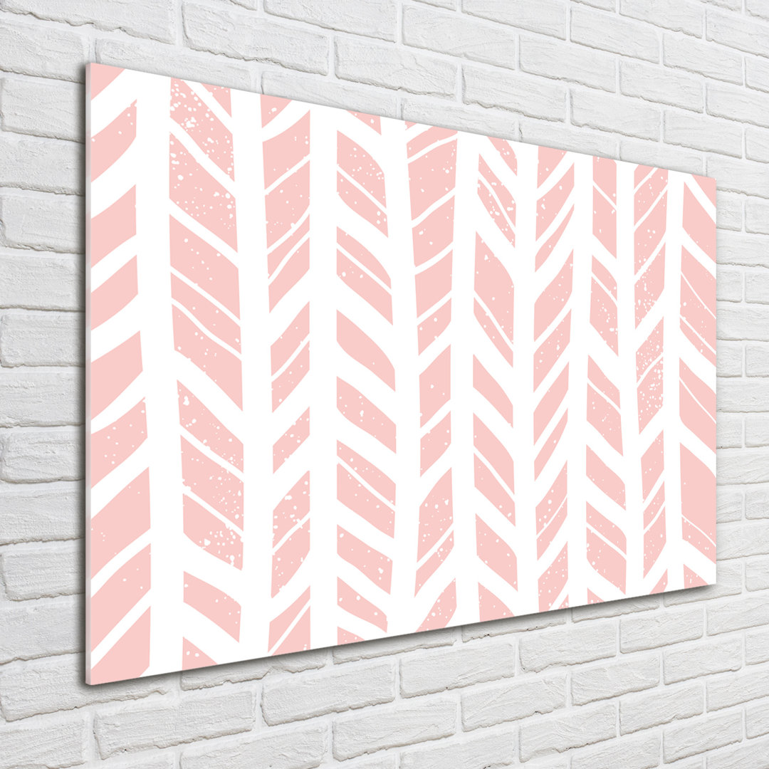 Glasbild Herringbone-Muster