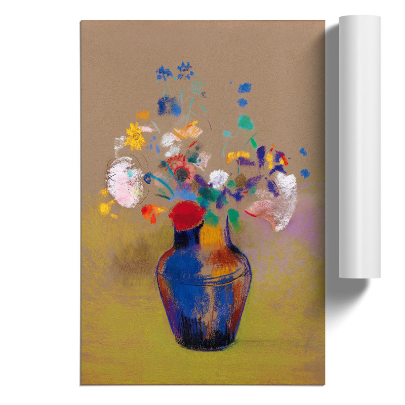 Flowers In A Vase by Odilon Redon - No Frame Painting, 42cm H x 30cm W x 0.1cm D