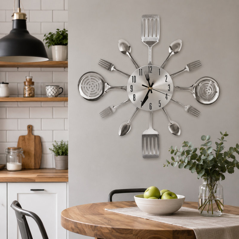 16 Inch Cutlery Kitchen Wall Clock