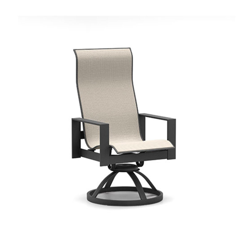 Grace High Back Swivel Rocker, Glacier, Carbon