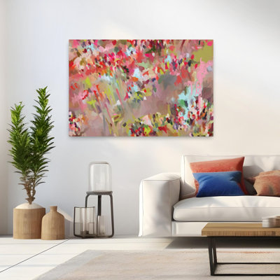 Art floral contemporain abstrait floral coloré