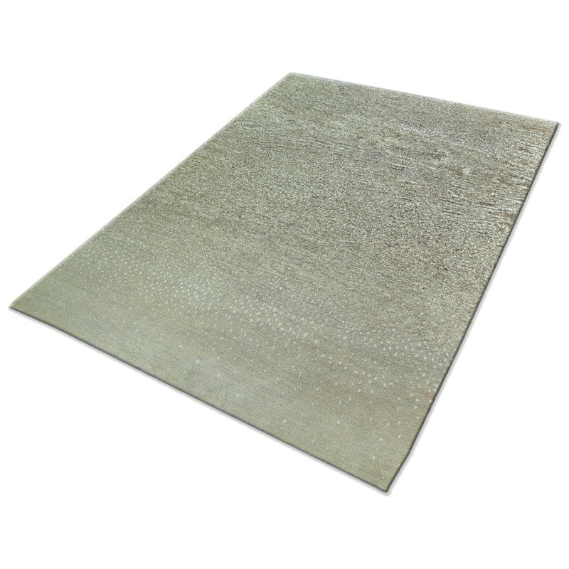 Aurora Area Rug in Green/Silver, Rectangle 2' x 3'