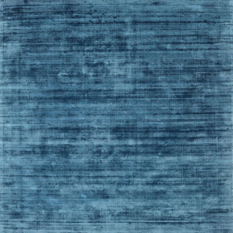 Tapis contemporain bleu foncé, Carré 8 pi x 8 pi