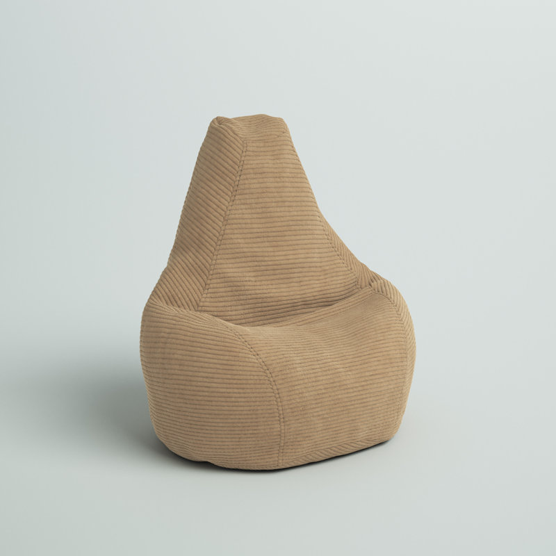 Orli Polyester Bean Bag Chair & Lounger, Beige