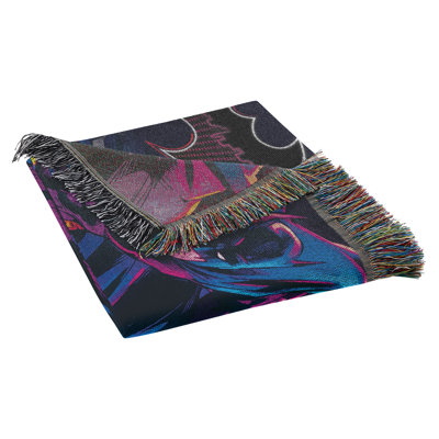 Warner Bros. Batman Throw Blanket, Game Over Superhero Fan Decor, 48x60 Inches