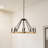 8 - Light Dimmable Wagon Wheel Chandelier