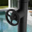 Douche extérieure autoportante en acier inoxydable 316 à fonction unique H 92,72 po avec tête rotative