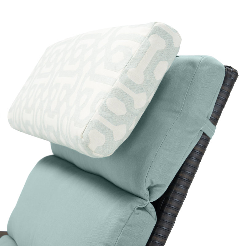 Barcelo Reclining Chaise Lounge with Cushion, Canvas Spa Sunbrella® Canvas