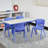 Goddard 5-Piece Rectangle Plastic Kids Activity Table and Chairs Set-12161688