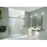 Astro 64 - 68 in. x 78 in. Fully Frameless Glass Sliding Shower Door