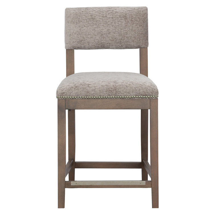 Silas Upholstered Stool with Solid Wood Frame