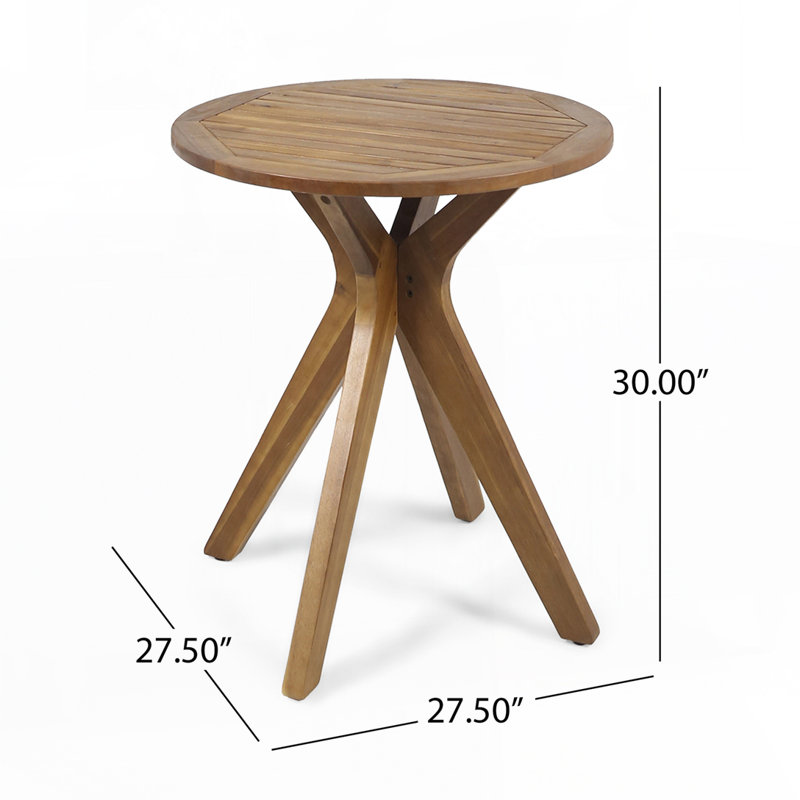 Pericles Round Outdoor Side Table, Teak