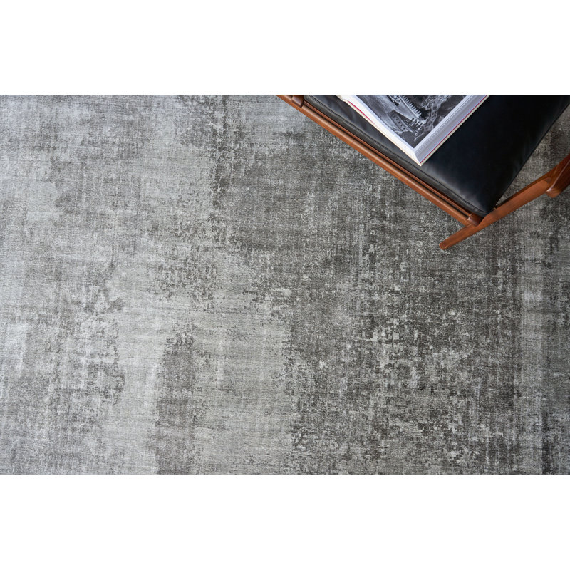 Stone Wash Gazni Abstract Area Rug in Taupe, Rectangle 10' x 14'