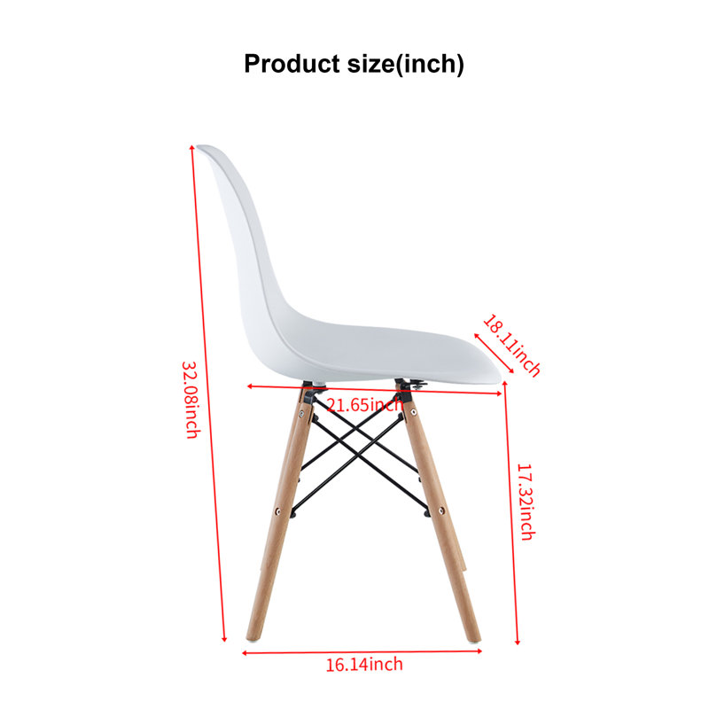 Ensemble de 4 chaises de salle à manger, chaises de salon, blanc