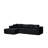 Modular Sectional Sofa, Cloud Sectional Couch With Deep Seat, Modern Modular L-shape Sofa With Chaise,upholstered Boneless Couches For Living Room (corduroy, Black,left Facing Chaise)