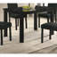 Table de salle à manger contemporaine en faux marbre avec plateau noir, finition noire, 47,2 po x 29,5 po-536594562