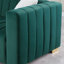 Canapé en velours de luxe 87 po avec 2 coussins Clifford-293635800-293635801