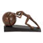 Sculpture Bees in brown polystone with ball