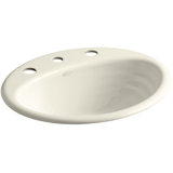 Ellington Metal Oval Drop-In Bathroom Sink with Overflow