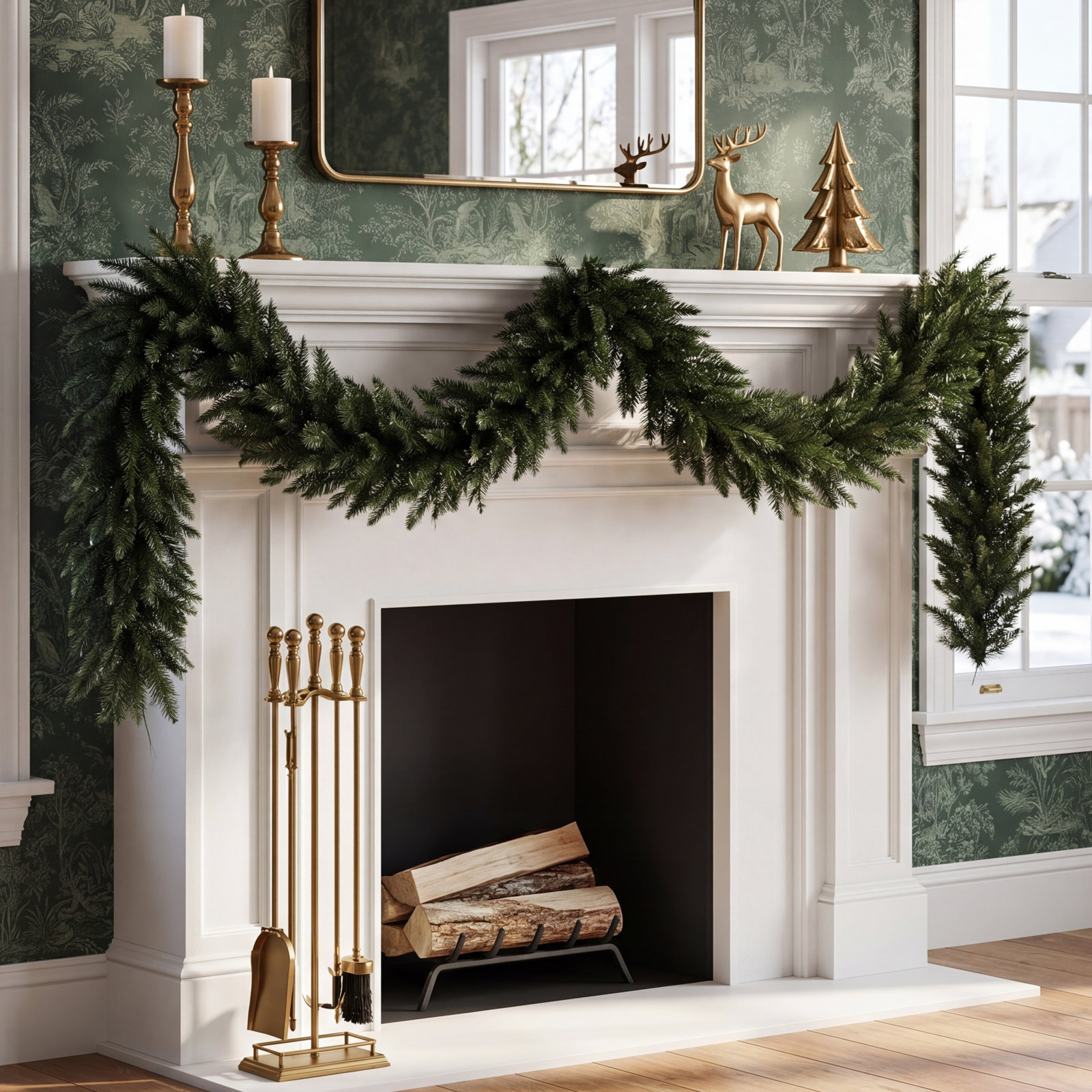 Perego Fir Artificial Christmas Garland - Unlit, 9' H x 16" W