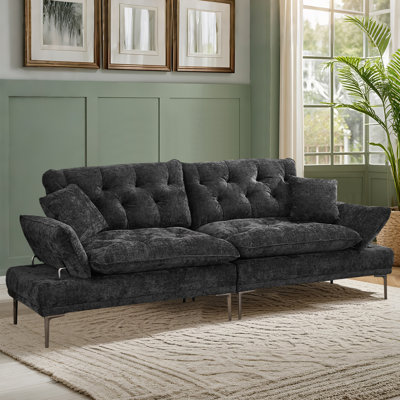 Micchael 102" Wide Tufted Upholstered Loveseat With Adjustable Armrests