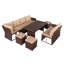 Siena Patio 8 - Person Polyethylene Dining Set With Cushion