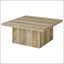 Ensemble de tables basses 3 pièces en pin vieilli avec charme rustique et fabrication durable pour des salons confortables