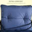 Ensemble à bascule, ensemble de conversation d'extérieur en osier avec chaises berçantes, table et coussins-266419026