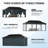 COBIZI 12x20 Hardtop Gazebo Aluminum Metal Gazebos Galvanized Steel Double Roof Permanent Hardtop Gazebo with Netting and Curtains Aluminum Frame Gazebos for Deck,Lawns and Backyard(Upgraded)-129222338