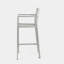 Ensemble de 2 tabourets d'extérieur avec cadre en aluminium antirouille 29,50 po d'extérieur, argent