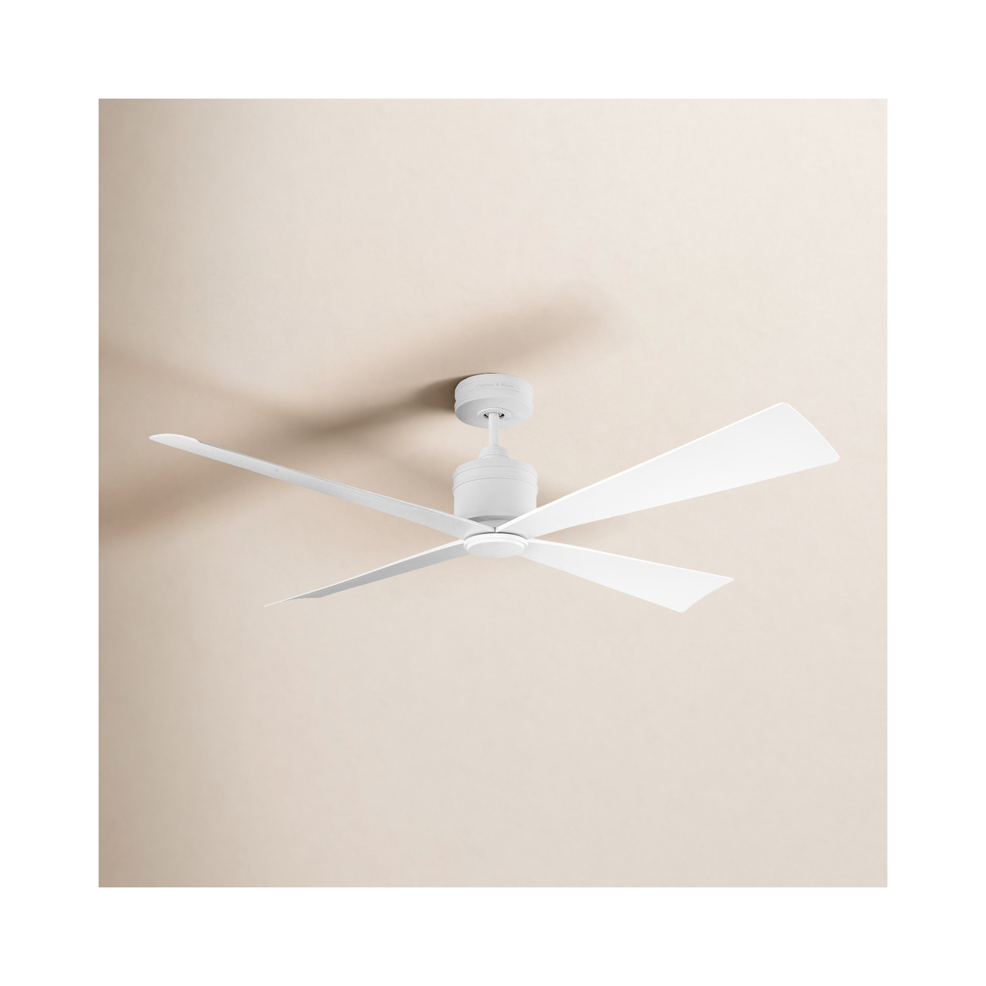 56'' 4 Blade Ceiling Fan, Matte White