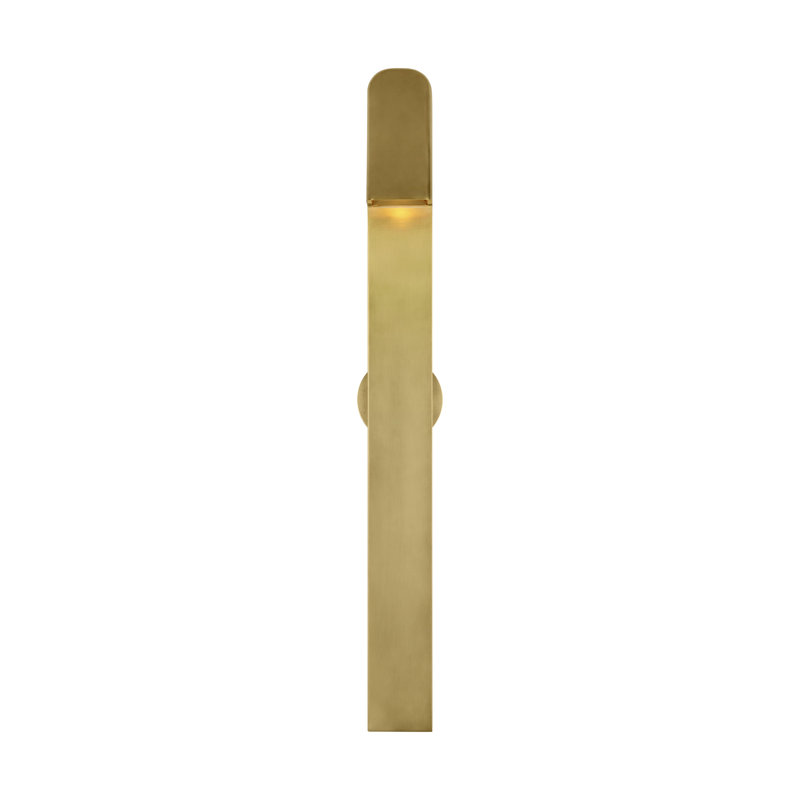 Froler LED Outdoor Sconce, Hand-Rubbed Antique Brass, 24" H x 2.4" W x 2.6" D, Hand-Rubbed Antique Brass