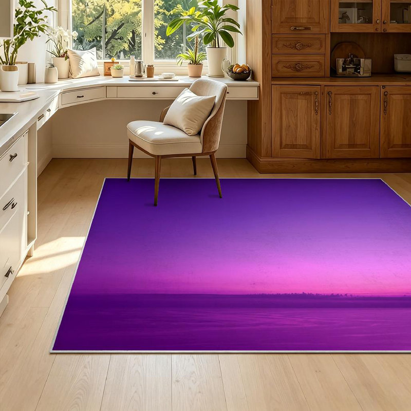 Tapis d'intérieur lavable à la machine à haute saturation et transparent, Rectangle 55" x 79"