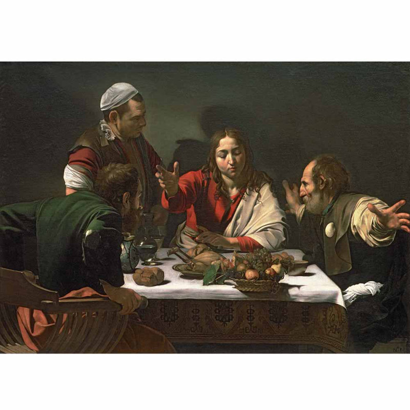 Affiche brillante du souper à Emmaüs, H 17 po x l 24 po