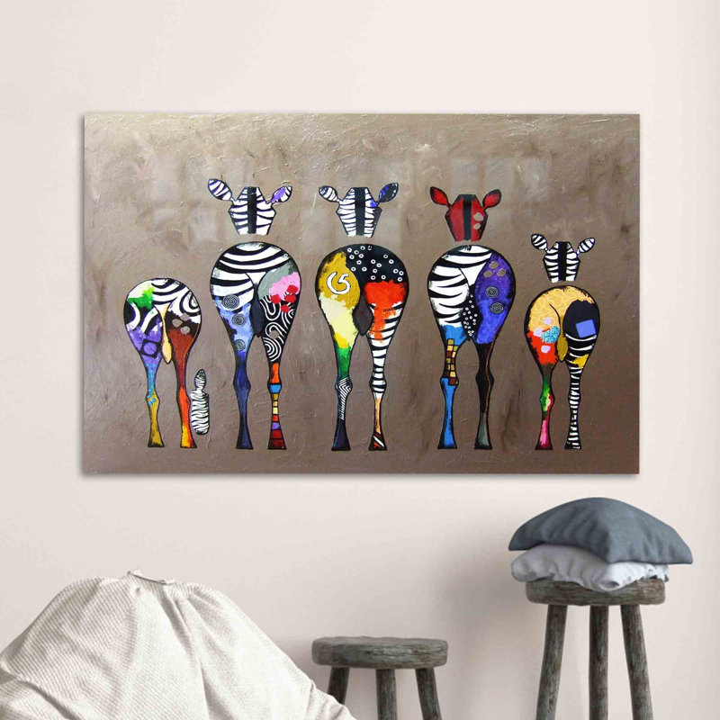 Art abstrait zébré sur verre trempé pour une décoration murale unique et moderne, H 27,6 po x l 43,3 po