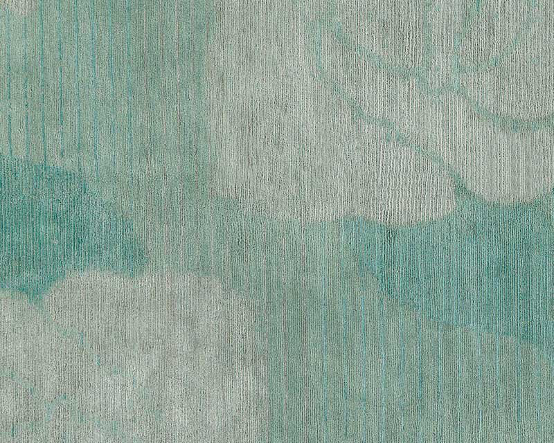 Lux Rose Floral Area Rug in Blue/Green/Gray, Rectangle 9' x 12'