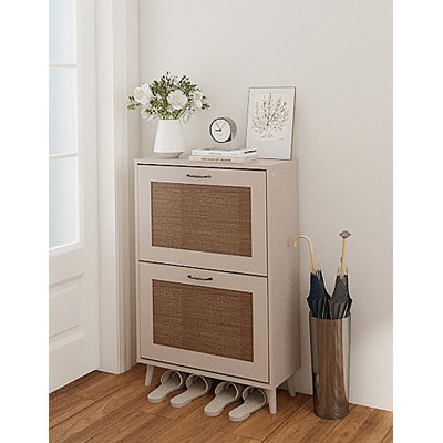 Range-chaussures à 2 niveaux pour le vestibule - un organisateur de rangement pour chaussures stable, spacieux et facile d'accès pouvant contenir jusqu'à 12 paires